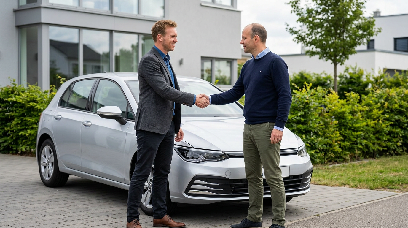 Handshake for private car sale