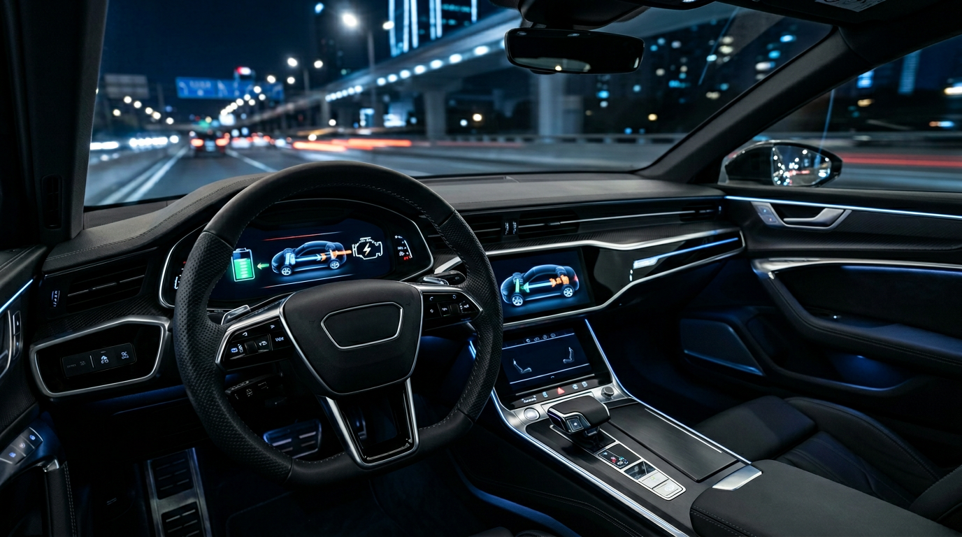 Digital dashboard of hybrid car