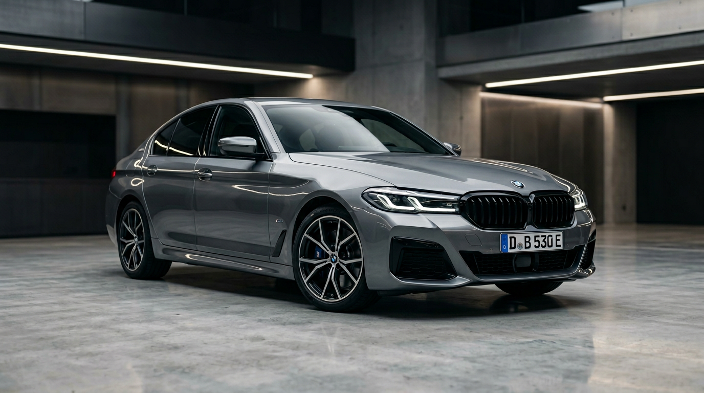 Grijze BMW 530e M Sport